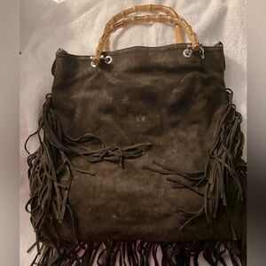 Chocolate leather D2 Boho purse